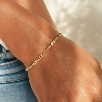 Personalized Name Bracelet 18K